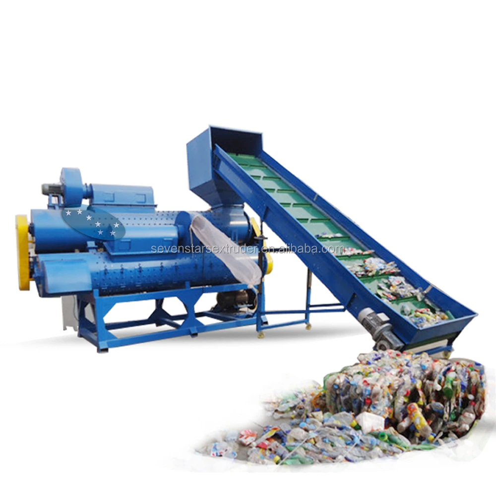 PET bottle label and cap removing machine/label remover/pet bottle label removing machine 100%