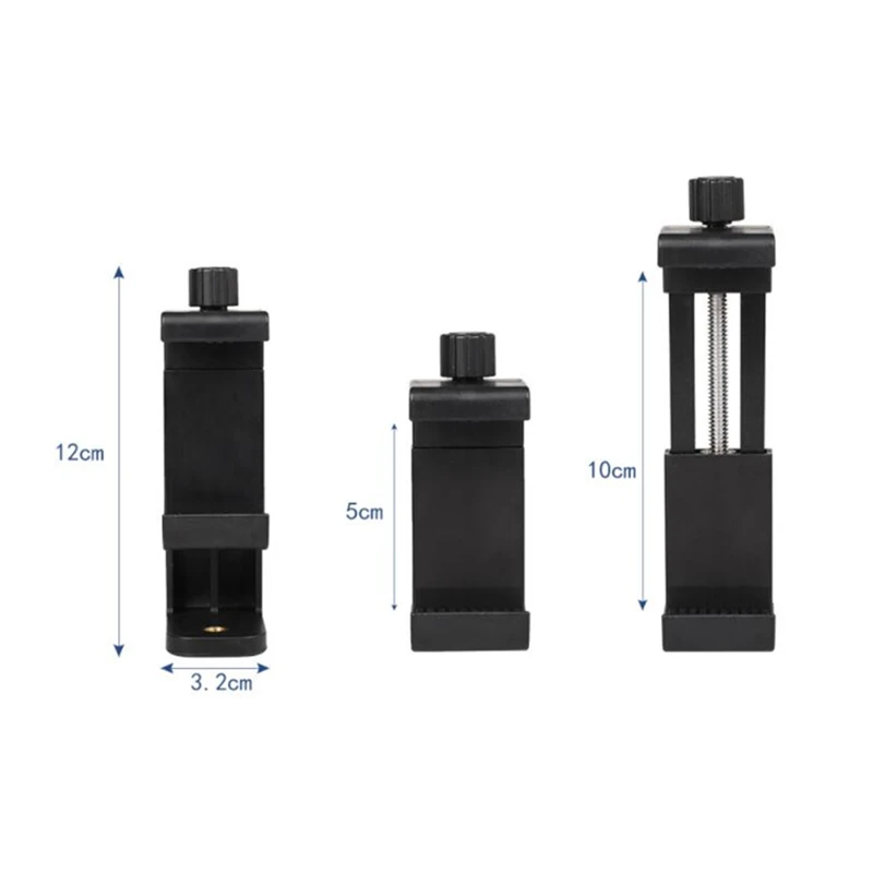 Phone Tripod Adapter, Cell Phone Holder Clip Mount with Remote Shutter Compatible with iPhone/Samsung and All Cell Phones