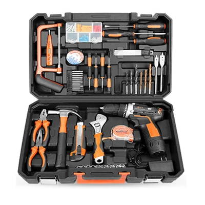 
Household screw driver 12V lithium electric drill tools hardware Multifunctional maintenance tool electric drill set 