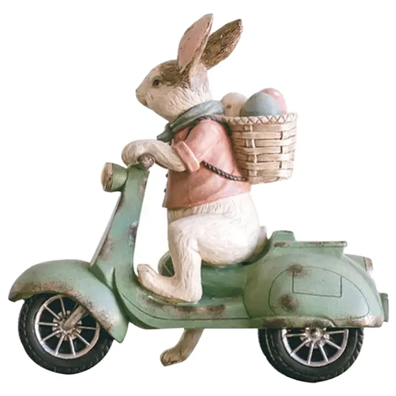 Hot Selling Easter Bunny Decorations Spring Home Decor Bunny Resin Animal Statue Rabbit Figurines