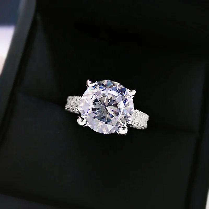 925 wholesale sterling silver cz stone 5AAAAA wedding rings custom engagement eternity jewellery rings