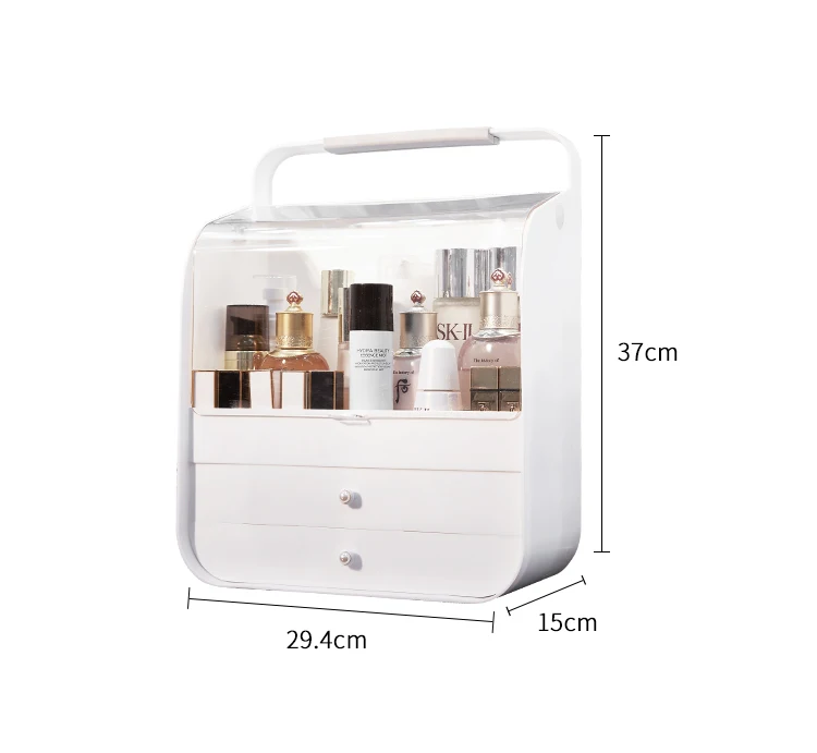 Practical peal make up box professional cosmetic organizer