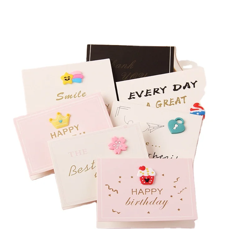Custom Valentine Day Thank You Birthday Greeting Cards with Envelope in Bulk