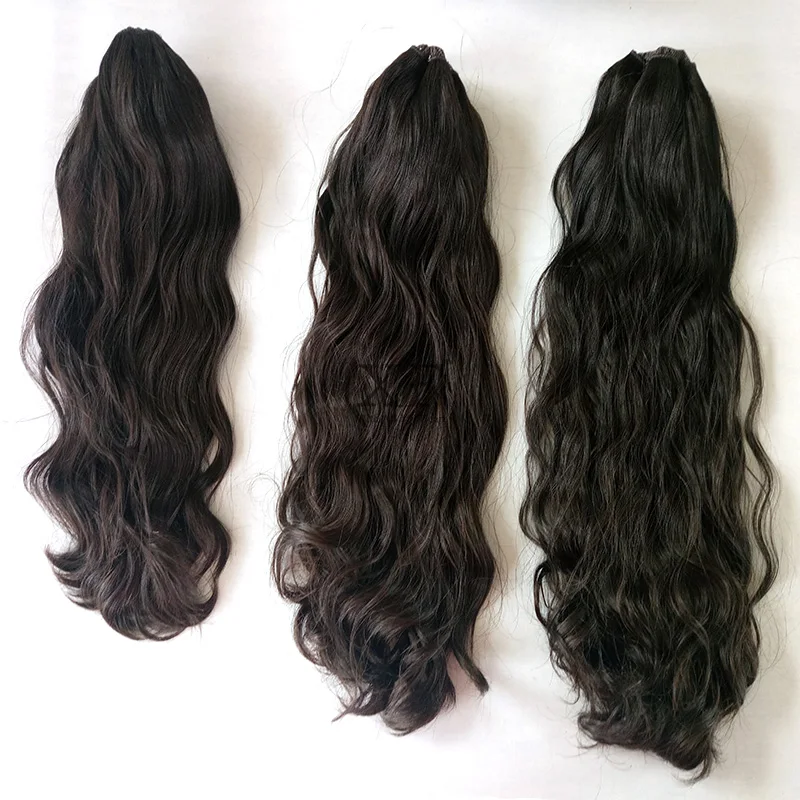 
Fast Delivery 100% European Hair Pony Tail Clips Soft Human Hair Coucou Clips For Women 