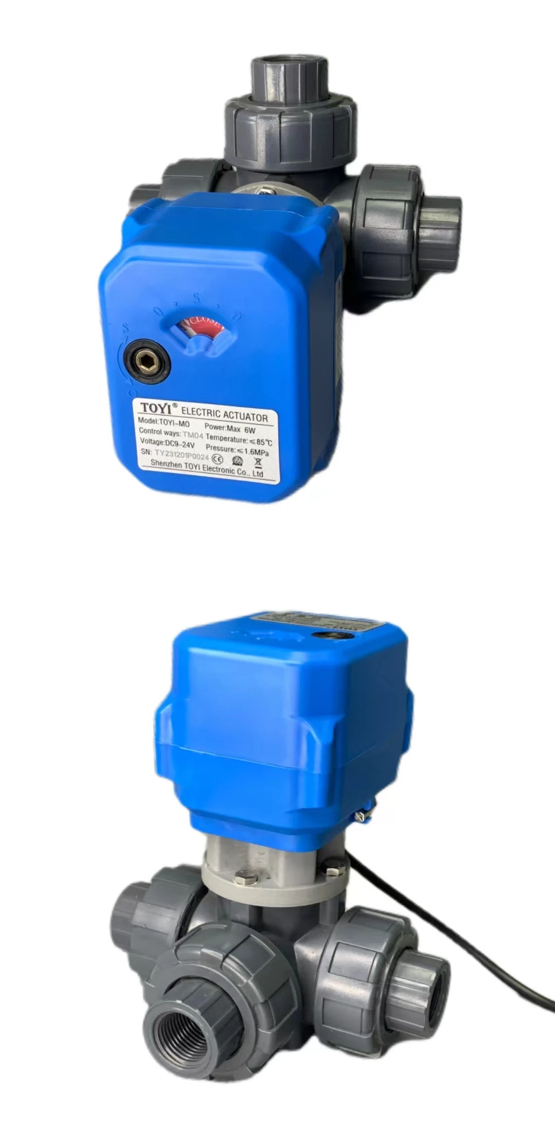 Electric UPVC Plastic Socket Ball Valve Acid Alkali Active Chemical Water Treatment General Application OEM Customizable