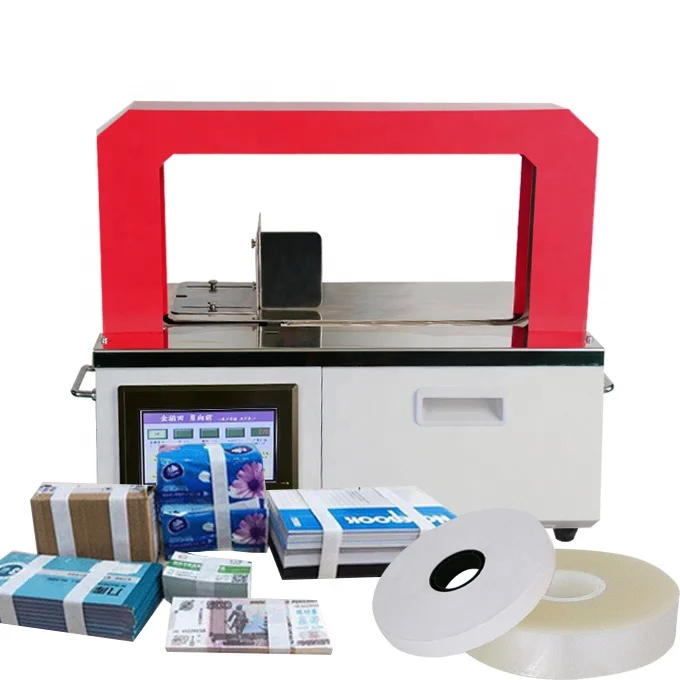 Automatic 30MM OPP Film Strap Paper Tape Banding Machine Box Strapping Machine for Sale