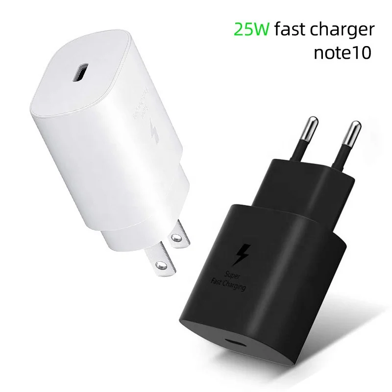 Custom Logo USB C Wall Charger 25W  PD Fast Charger Adapter for Samsung Galaxy Note10/ S20/ S21 USB Wall Charger