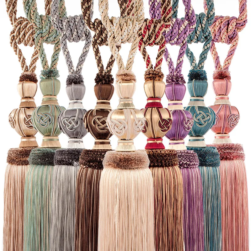 Luxury Curtain Tassel Tiebacks Hanging Ball Decorative Beaded Big Tassels for Curtain Accessories