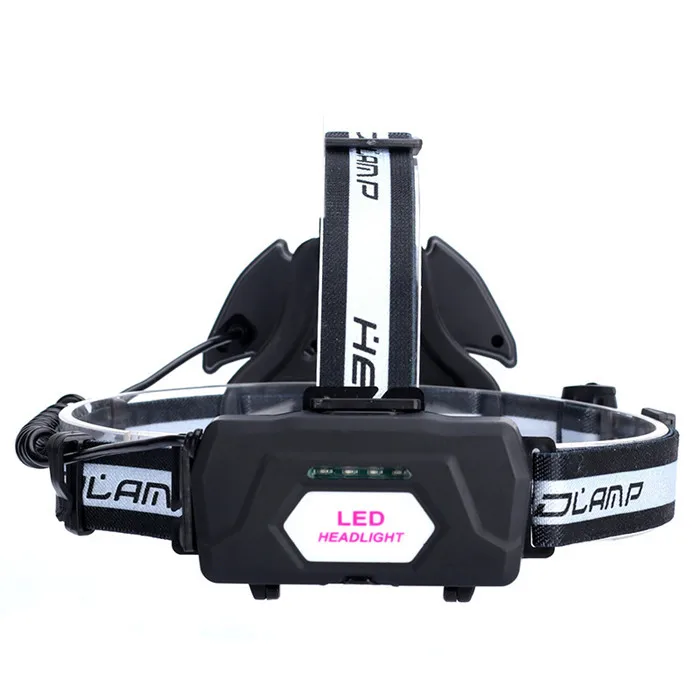 Powerful Tactical led headlamp USB Rechargeable Red flashing led headlight for camping hunting