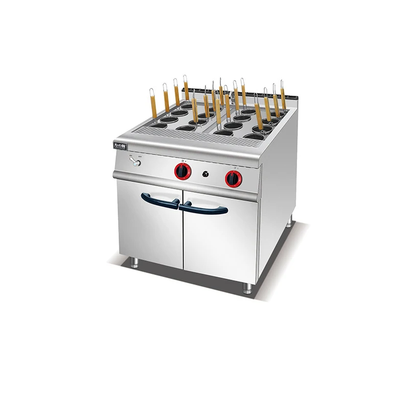 Hotel Restaurant Commercial Kitchen Cooking Equipment With Cabinet Gas Noodle Boiler Machine With 16 Holes On Sale