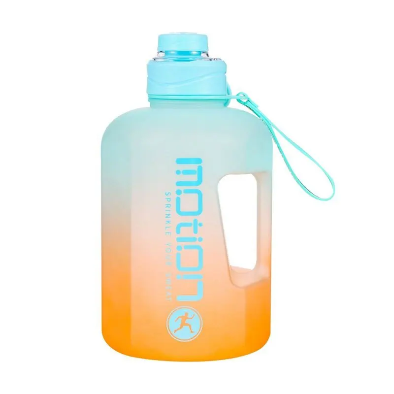 Half  Gallon Water Bottle BPA Free 128oz Leak Proof Motivational Large Water Bottle Jug Sports Big Bottle Jug with Handle