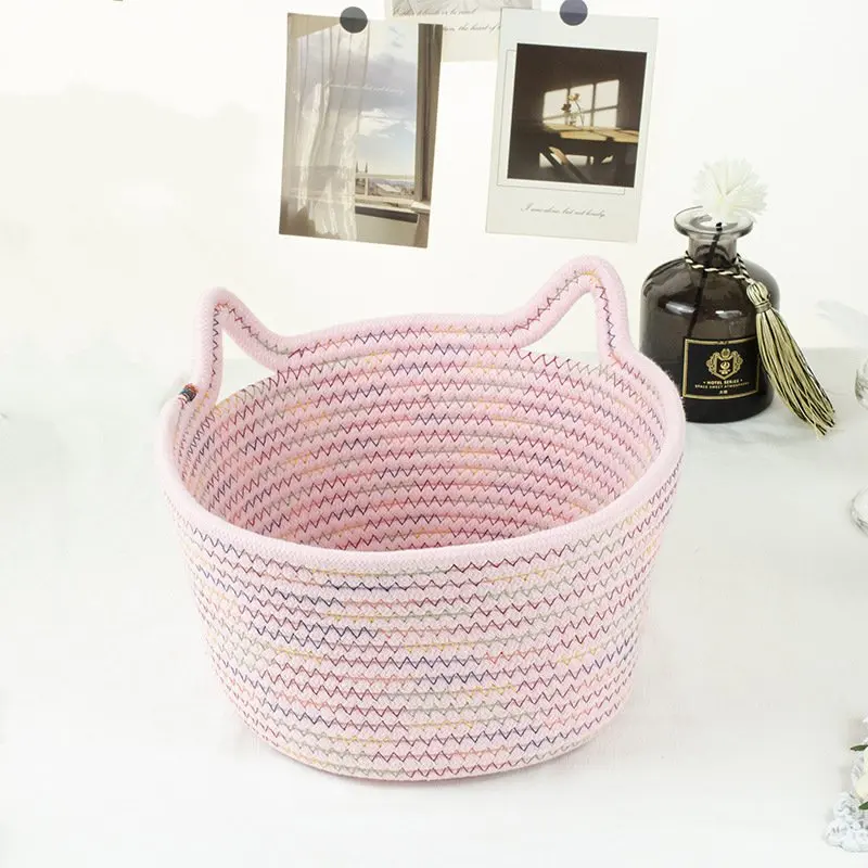 Foldable Moses Custom Baby Toys Storage Basket Cotton Rope Baby Changing Basket Cotton Rope Diaper Changing Basket