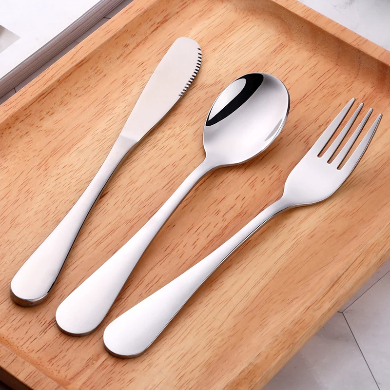 Wholesale Stainless Steel Cutlery Kids Cutlery Children Tableware Set
