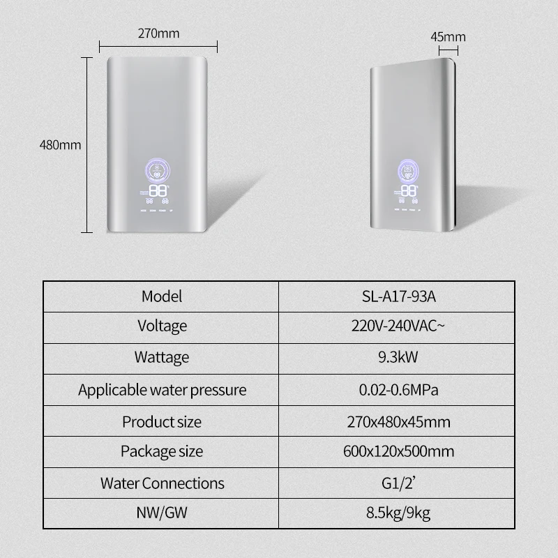 new design electric tankless water heater 220V 240v multipoint tankless electric water heater hot water heater