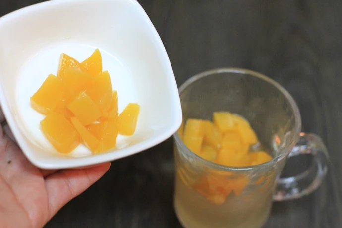 
425g Fresh Canned Yellow Peach Dice In Heavy Syrup 