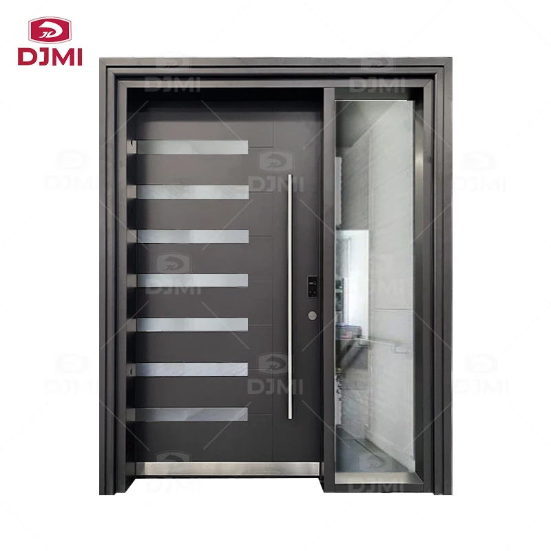 Factory direct sell quality anti-theft structure steel entry doors luxury front steel doors