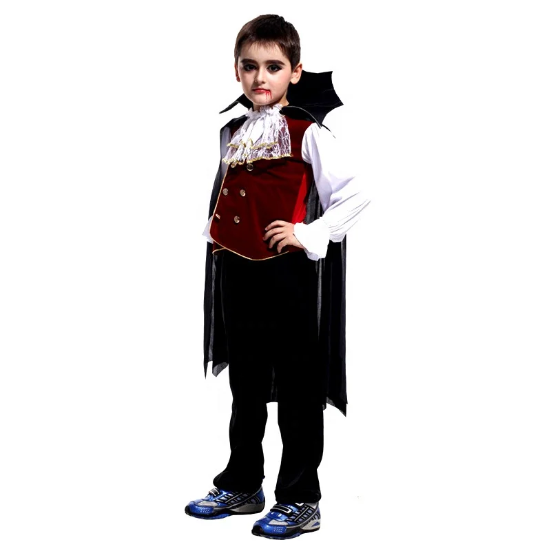 Boys Kids Vampire Halloween Costume Gothic Classic Prince Cosplay Outfit Themed Event Party Clothing