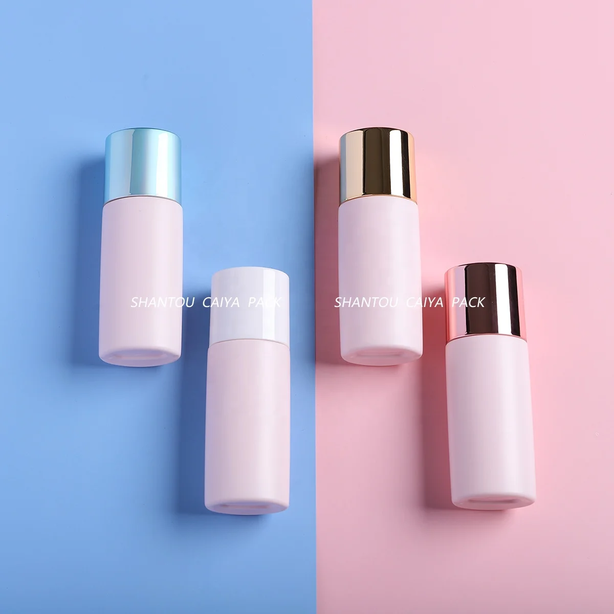 CAIYA 35ml Pink Empty Sunscreen Bottle Skincare Body Lotion Cream Sunblock Containers Packaging Makeup Primer Squeeze Bottles