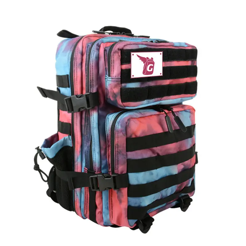 Wholesale 25L Camping Pack Hiking Tactical Backpacks Durable 900D Oxford Gym Rucksack Backpack with Water Bottle Holder