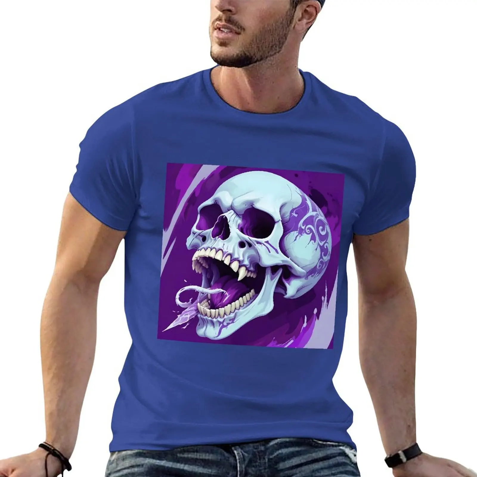 Scream Themed T-shirts for Men Customizable Artwork and Logo Available Cotton Tees for Sale High Quality Halloween Blank Casual