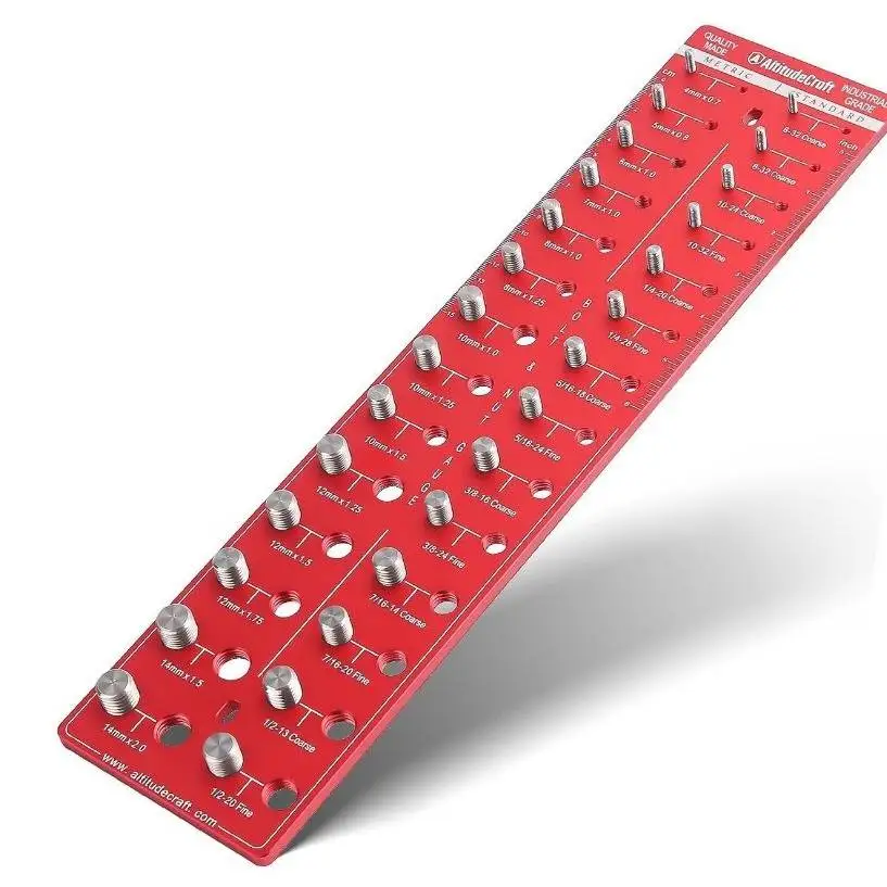 34 Thread Checker Nut and Bolt Thread Checker Bolt Size and Thread Identifier Gauge 19 Standard and 15 Metric Bolt and Nut Gauge