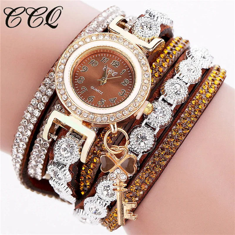 WJ-8954 Fashion Woman Chinese Factory Cheap Custom Logo Watch Wholesale 2021 Pu Leather Bracelet Black Ladies Watch