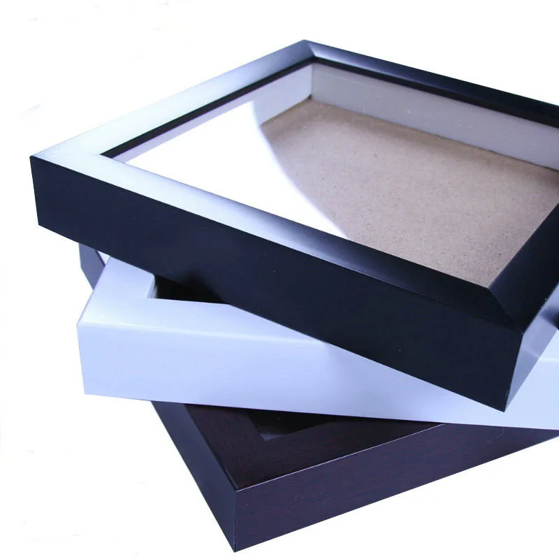 Custom 10x15 Wall Art 3d Deep Square Shadow Box Photo Frame Diy Wholesale Wooden Shadow Boxes Photo Frames