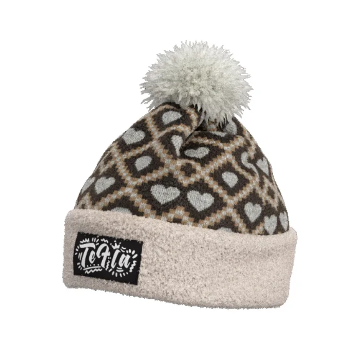 Fashion Women Girl Fashion Custom Woven Patch Logo Pompom Winter Warm Ski Watch Caps Jacquard Knitting Beanie Hats