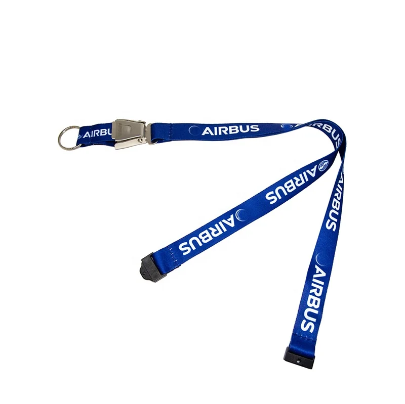 Custom  laser Logo Safety Breakaway airplane lanyard seat belt Alloy mini seatbelt  safety Buckle Lanyard aviation