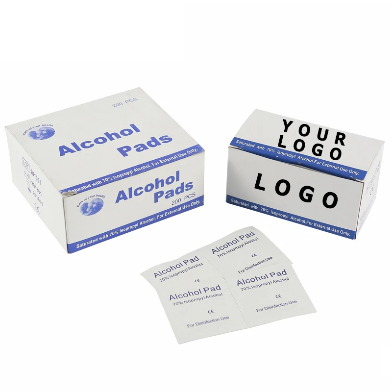 Good Price Alcohol Pads Isopropyl Medical Individual Custom Nails Alcohol Swab Prep Wipes Pads Sterile