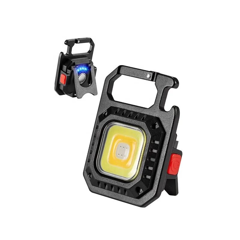 Amazon Best Seller Strong Magnet 7 Working Light Type-C Rechargeable Emergency Portable Mini COB LED Flashlight Keychain