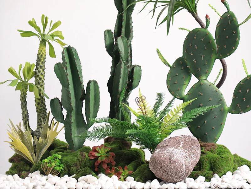 Flochess home decor cactus indoor Decoration Set  Artificial Plant