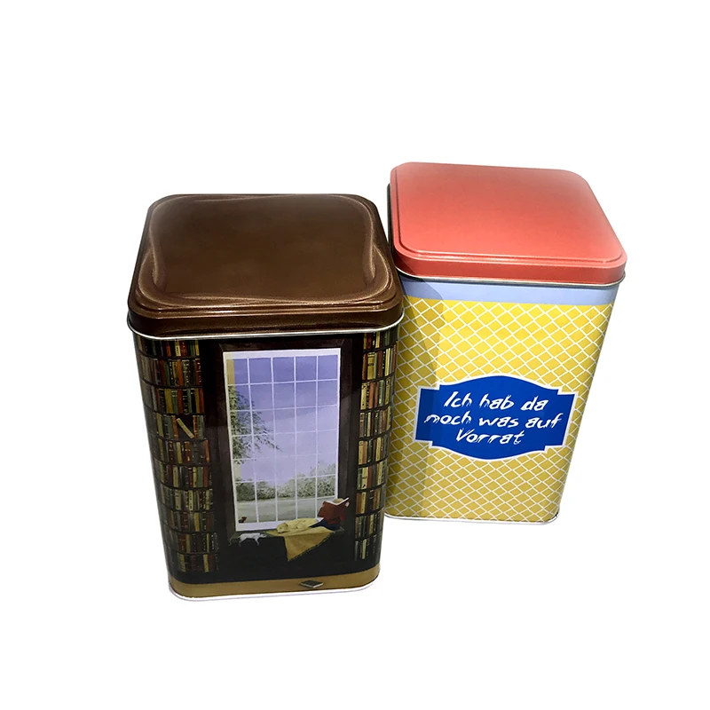 Colombia coffee Charcoal coffee tin wafers nougat and biscuit tin caramel crumbled cookie box