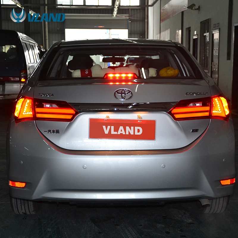 Vland Factory Wholesale Tail Light For Toyota Corolla 2014-up Led Rear Car Auto Part Tail Lamp Accessories Lighting