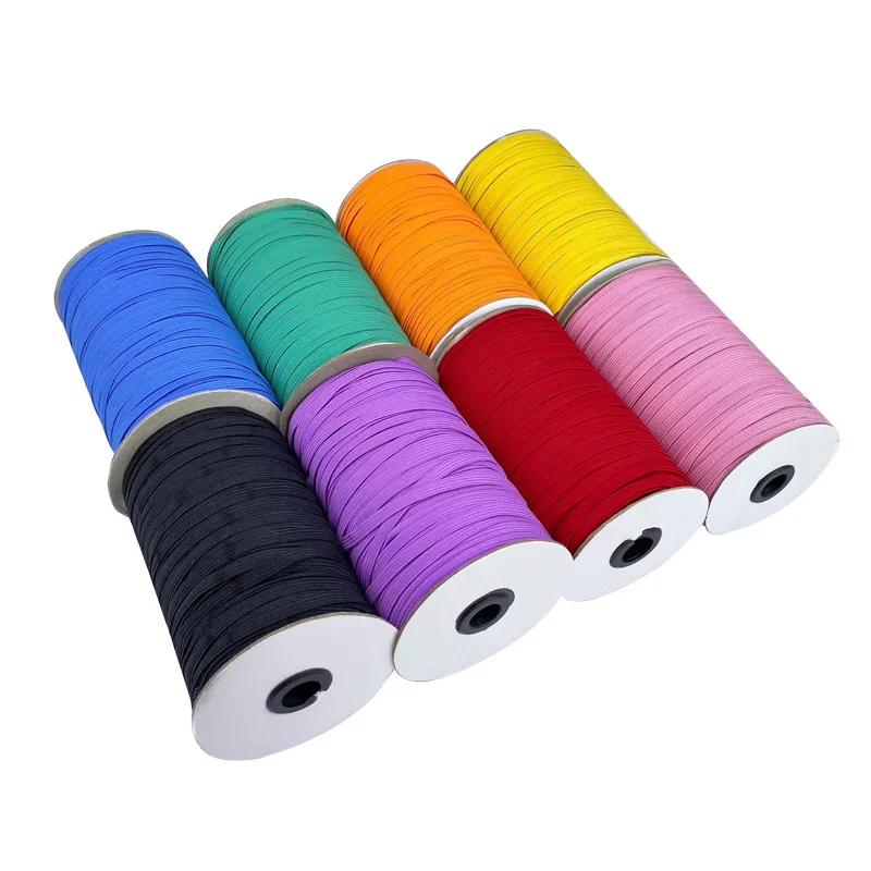 Huge stocks 3 / 6 / 9mm polyester braiding flat sleeve sleeve sides tape flat tight rope for stationery luggage with notebook
