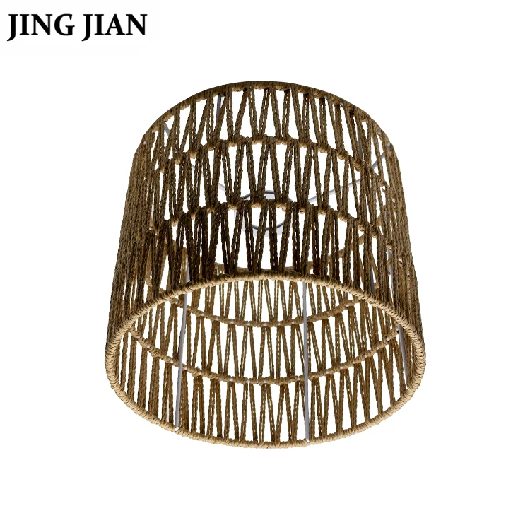Competitive Price Rattan Lampshade Unique Bedroom Decoration Traditional Custom Woven Lamp Shade