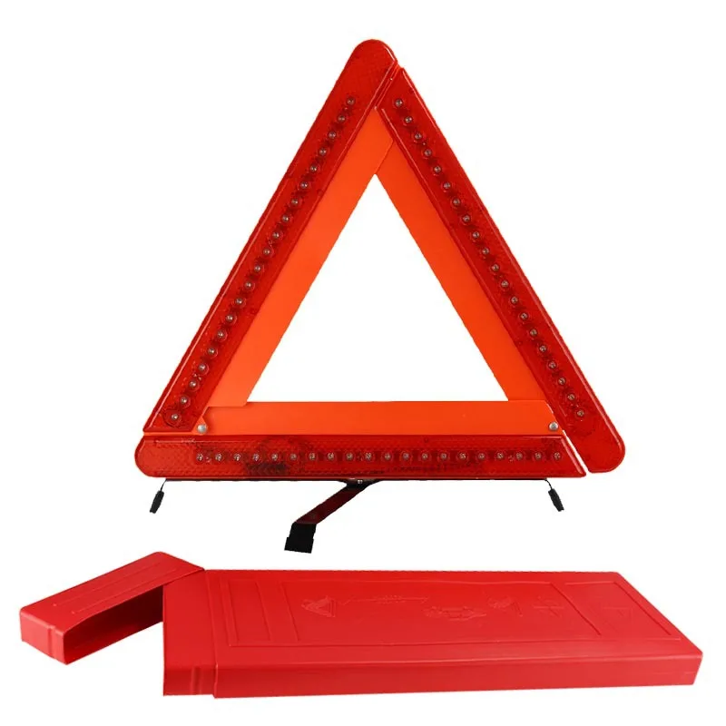 Durable and Reliable Roadside Car Triangle Warning Sign Triangle Flash Warnig Lamp Transparent Emergency Lamp