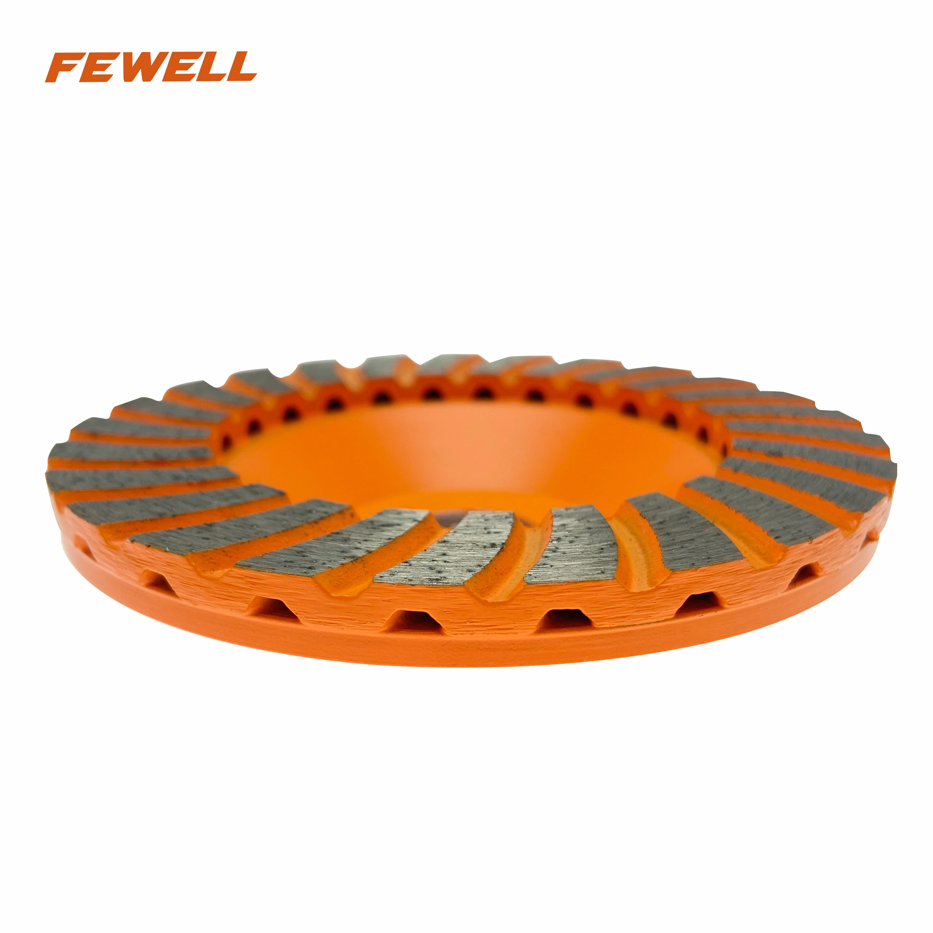 
Silver Brazed 4.5inch 115*5*22.23mm turbo diamond grinding cup wheel disc for concrete , stone 