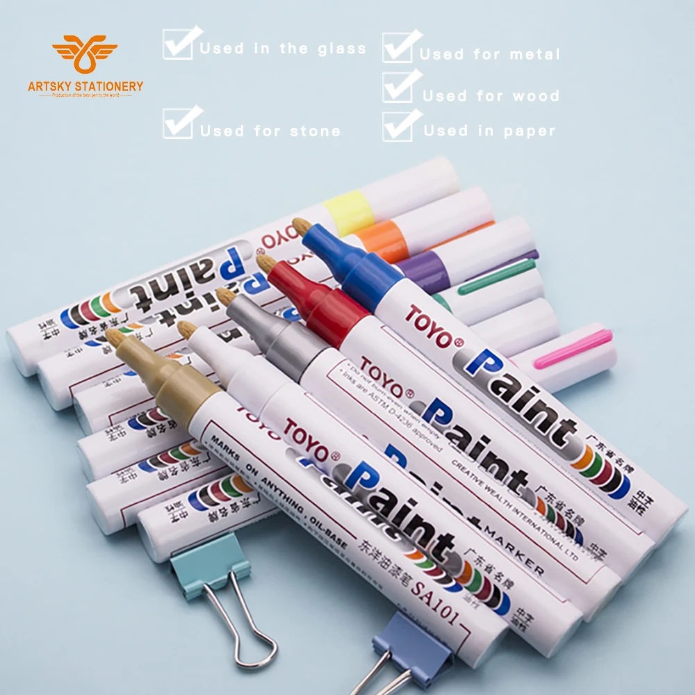 12pcs/box TOYO Paint Marker SA-101 permanent paint marker for metal