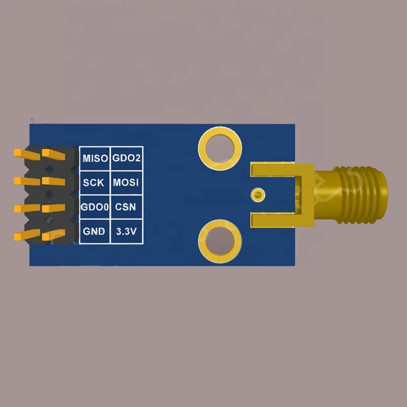AS07-M1101D-SMA 433MHz cc1101 RF module SPI CC1101 module Wireless Data Transceiver 10mW 700m SMD Data transmission module