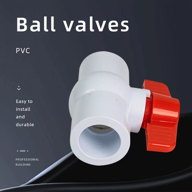 Proway Best Quality Plastic Simple Ball Valve Pvc Manual Plastic General Ball Valves