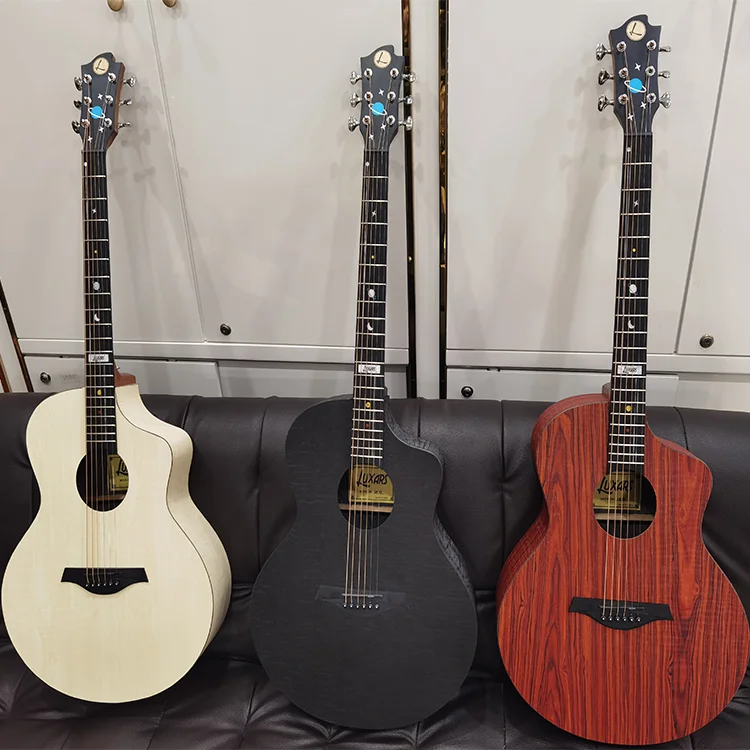 factory wholesale OEM High quality HPL material 6 strings acoustic guitar