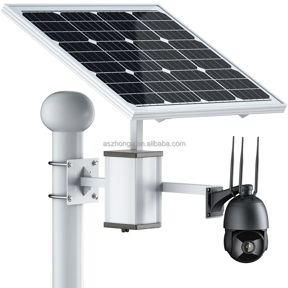 80W 40AH Battery Solar Panel HD 2MP 30X ZOOM Security IP Camera Wireless 3G 4G SIM Card Outdoor PTZ CCTV Surveillance Cam CamHi