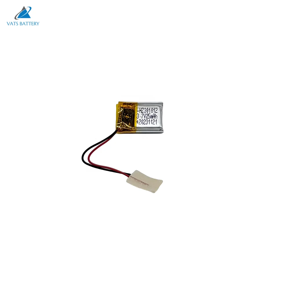 Factory 301012 25mah 3mm 3.7v ultra thin lipo battery for earphone hearing aid