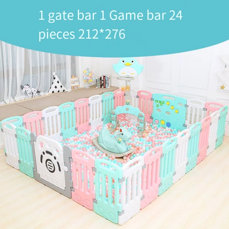 Plastic Indoor Folding Safety Children Kids Baby Fence Playard Playpen Playground with Ocean Ball Accessories