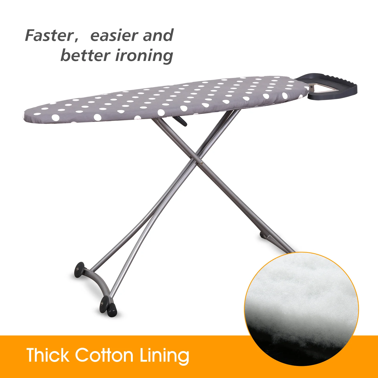 Time2Shop Scorch Resistant Padded Ironing Board Cover Metallic Heavy Duty Heat Reflective 124x38cm (Bubble)