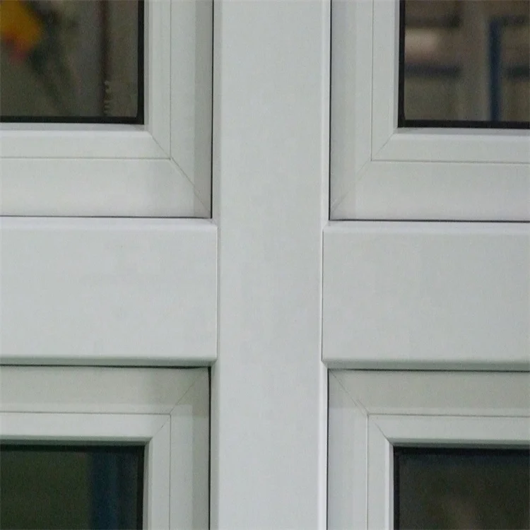 Minglei upvc profile windows double glazed tempered glass upvc double casement window