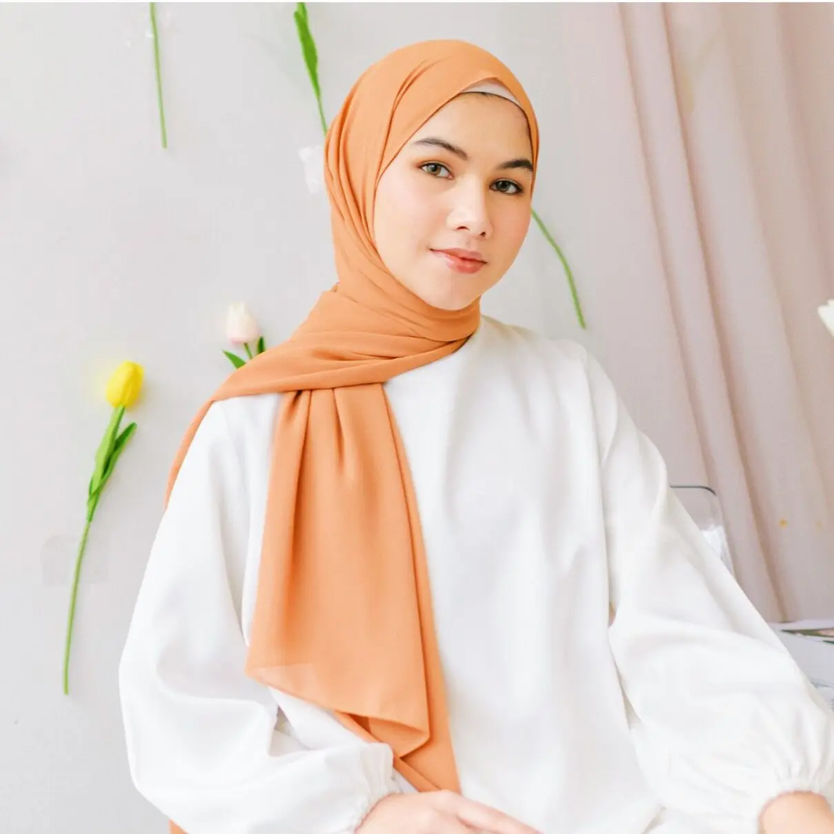 Finest Hijab Perfect Heavy Chiffon Hijab Matching Color Chiffon Hijab With low price