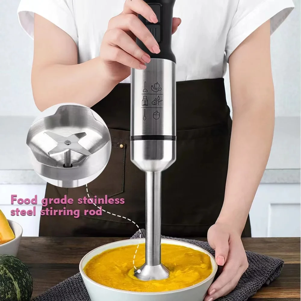 Professional Restaurant Multifunction Commercial Portable Vertical Hand Held Stick Immersion Blenders Electric Hand Blender