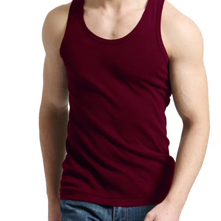 Оптовая продажа от китайского поставщика, регулируемая майка, белая майка, ребристый повседневный мужской топ для тренажерного зала, мужские жилеты для бодибилдинга